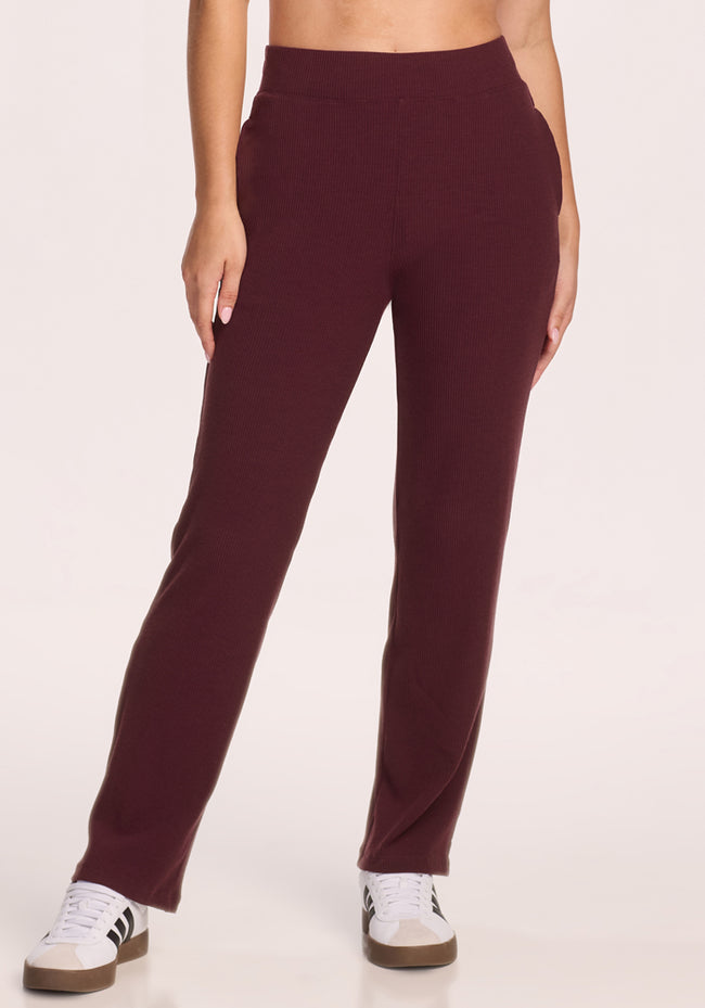 Luca Ribbed Pants - Toasted Garnet