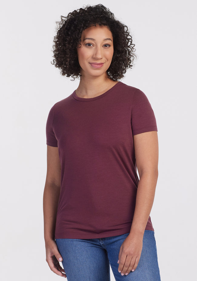 Liza Crew Neck Tee - Grape Harvest