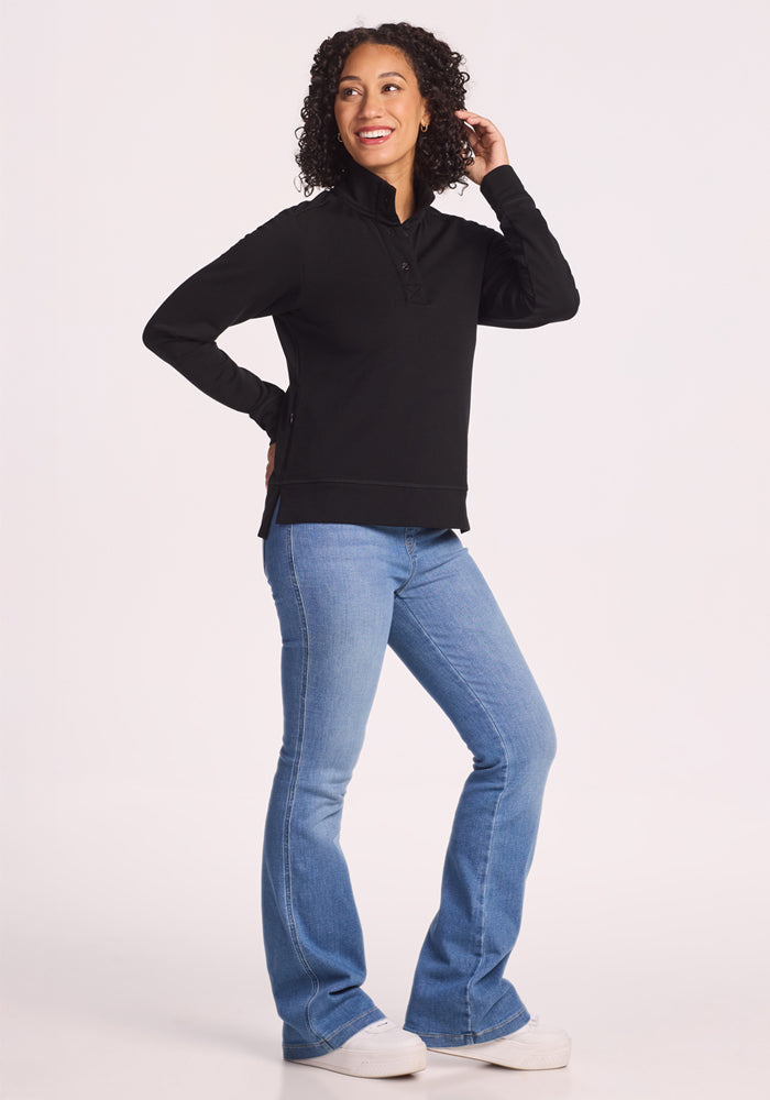 Warmest Quarter Zip for Women | Annie Merino Wool Pullover with