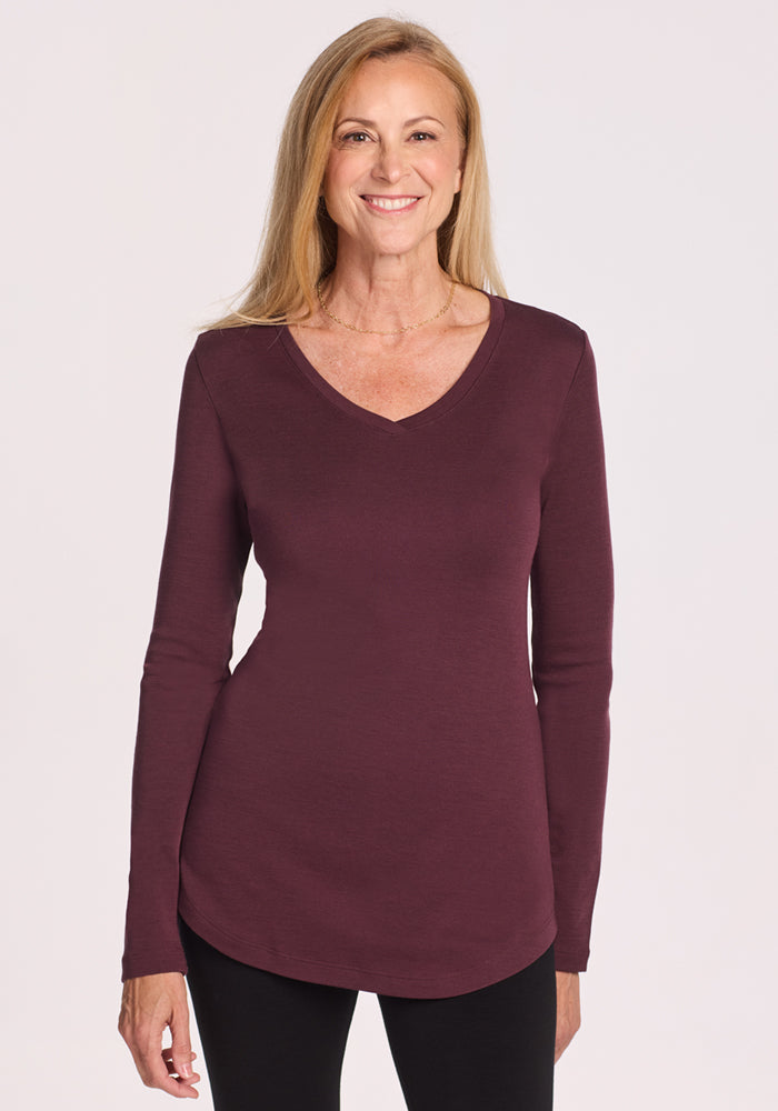 トップス evam eva wool no collar tunic Merino Wool V Neck Tunic for Women | Soft & Stylish Eva Tunic – Woolx