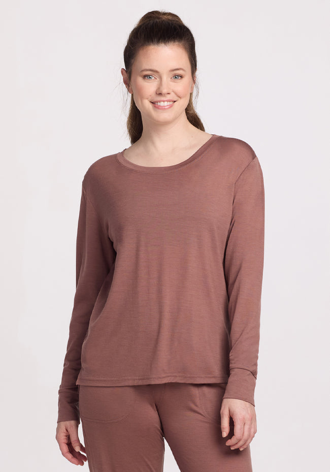 Ashlie Lounge Top • Final Sale Deal! - Nutmeg