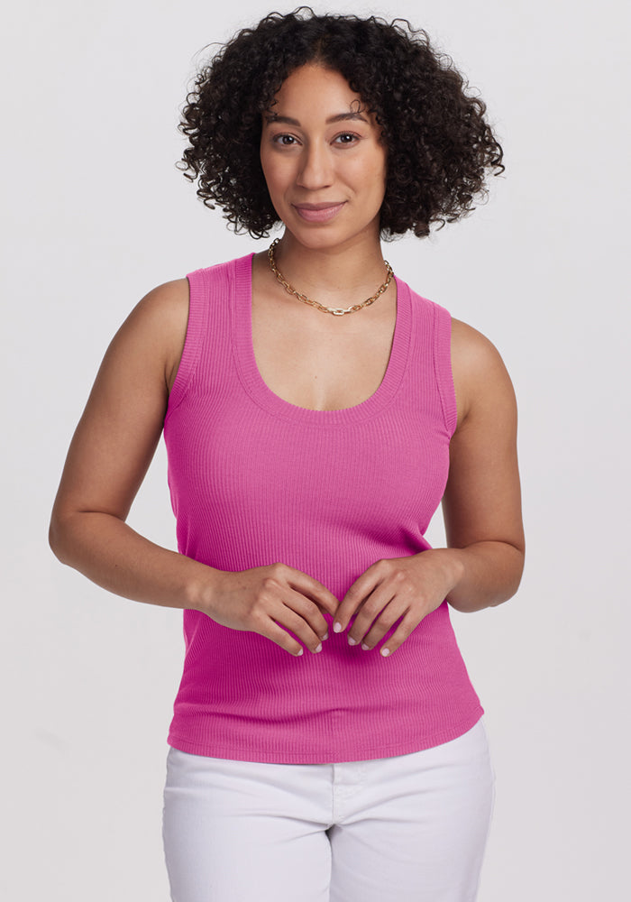 Top Max Mara Aladino Sans Manches Col Arrondi - Taille L - Rayures Bleues - Neuf Avec Étiquettes
