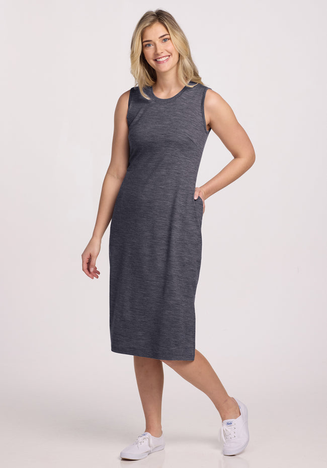 Cassie Dress - Cinder Melange