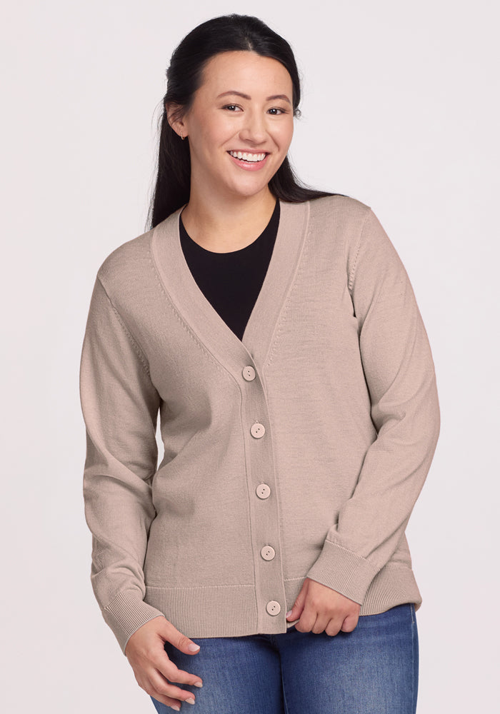 Gia Merino Wool Cardigan – Softest Button-Front Sweater for Travel
