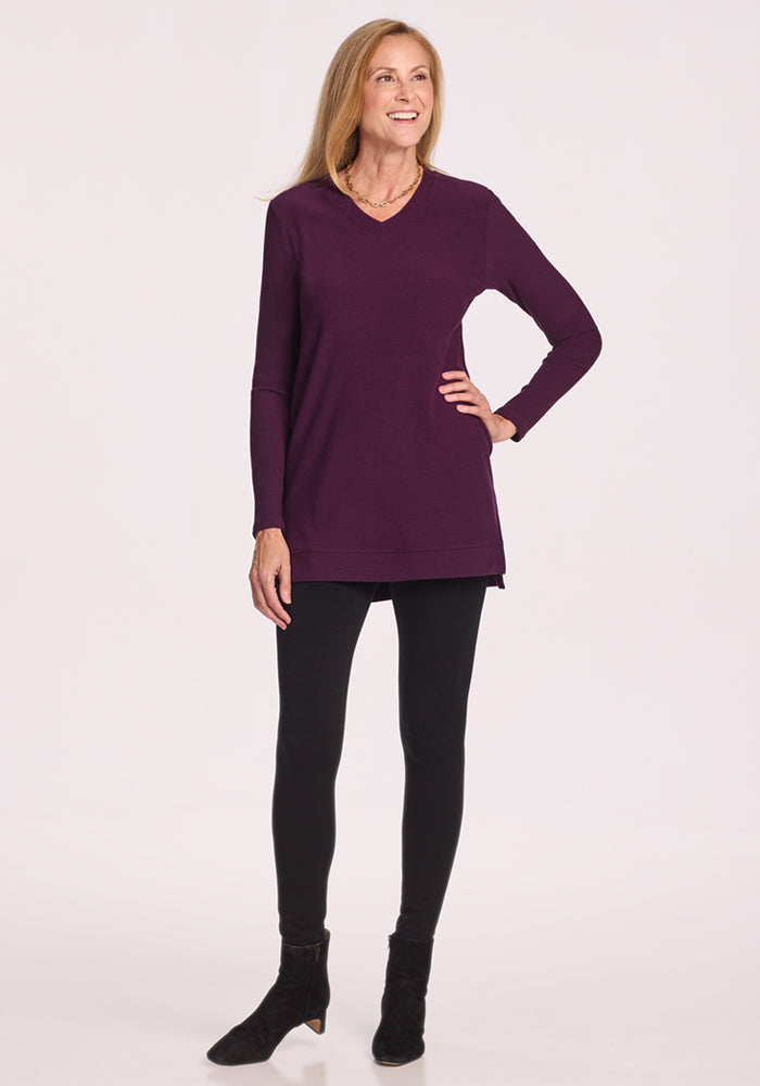 Evie Ribbed Tunic Majestic Purple