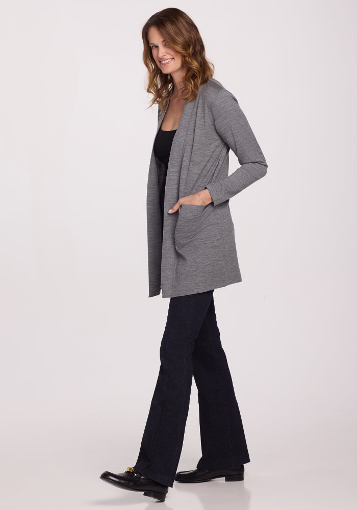 Merino Cardigan Women's | Paisley Lightweight Merino Wool Cardigan
