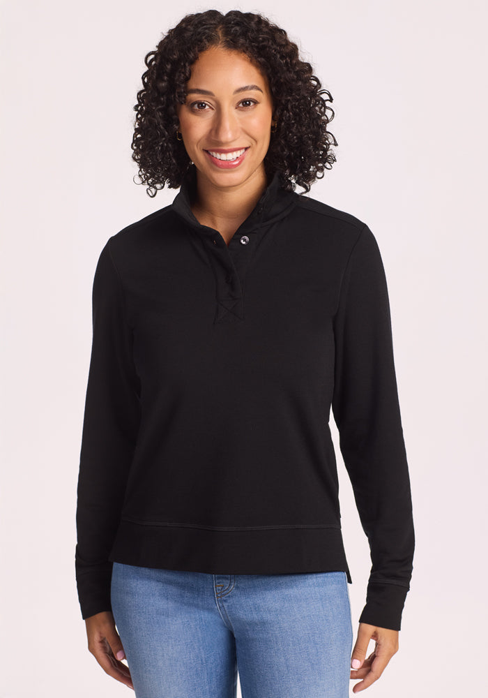 Warmest Quarter Zip for Women | Annie Merino Wool Pullover with