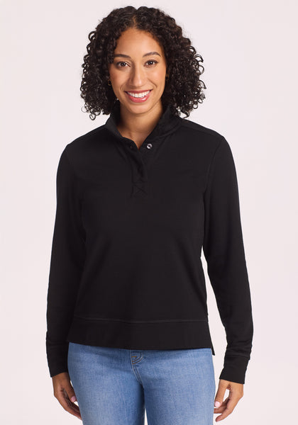 Warmest Quarter Zip for Women | Annie Merino Wool Pullover with