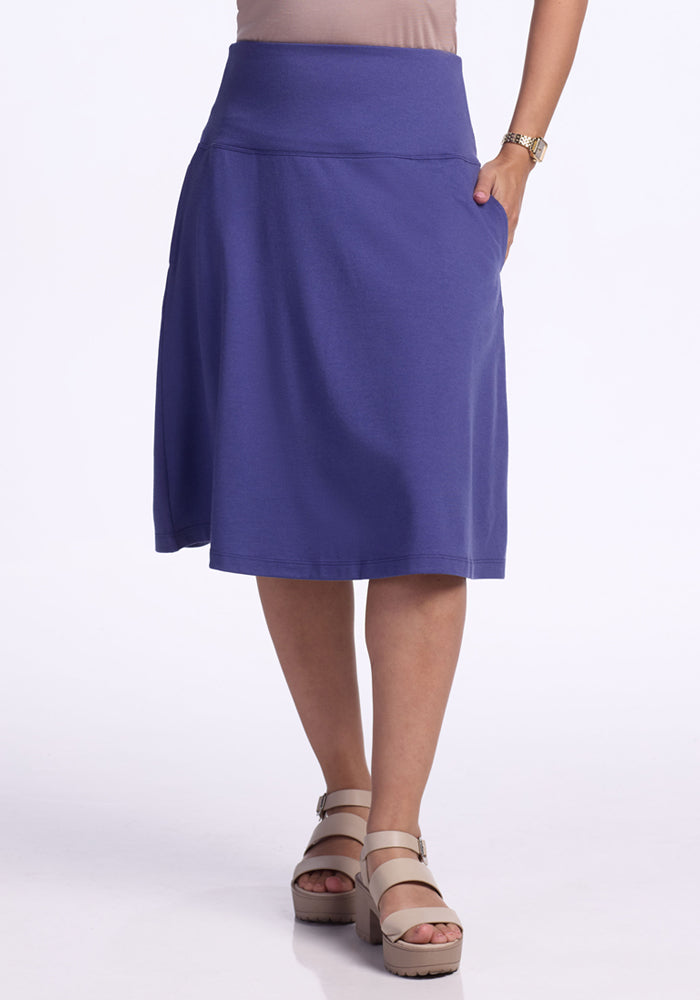 Marilyn Merino Wool Midi Skirt - Flowy A-Line Skirt for