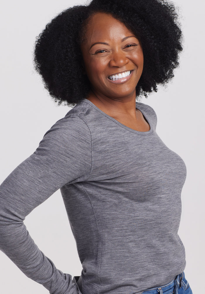 All Season Base Layer | Remi Lightweight Merino Wool Scoop Neck