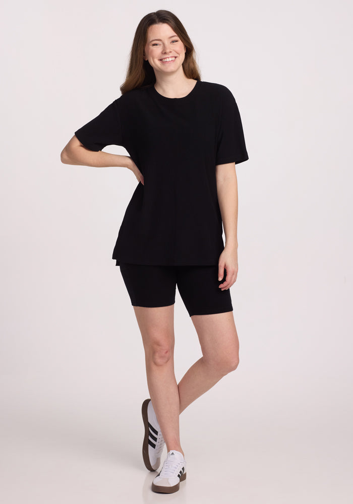 Casual Tunic Tops for Women | Vera Merino Wool Relaxed Fit Tee – Woolx