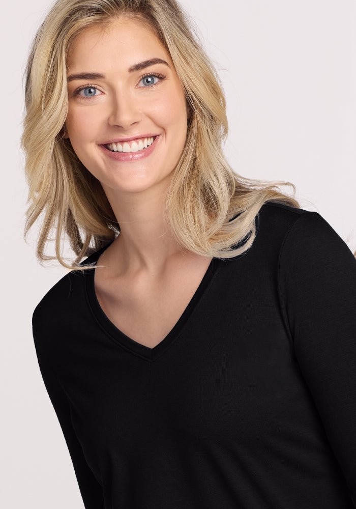 Millie Long Sleeve - Black – Woolx