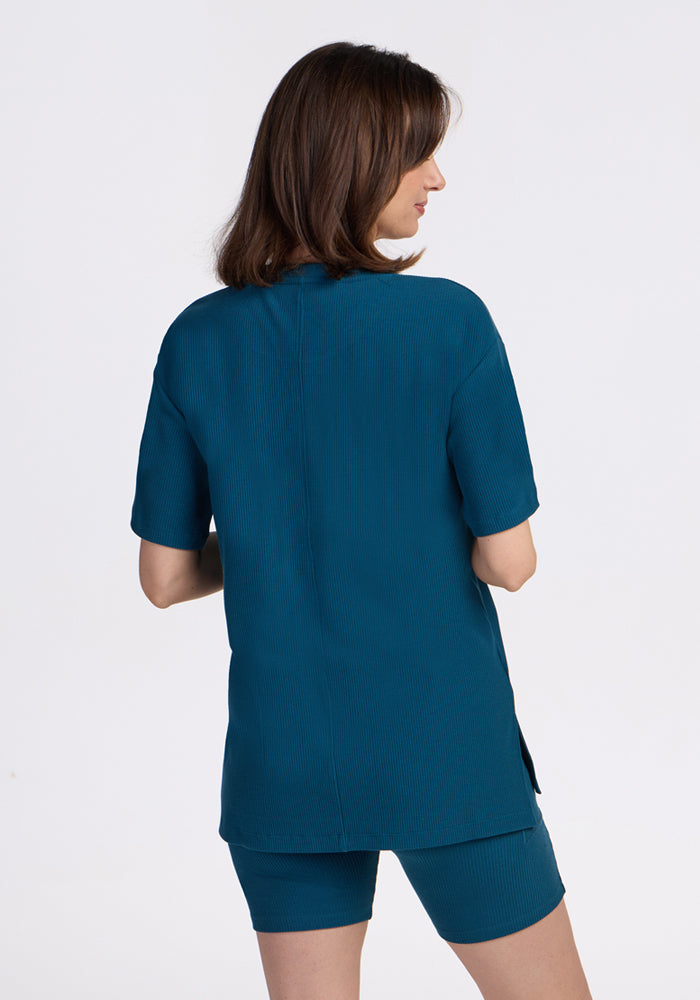 Ribbed Tunic T-Shirt for Bike Shorts | Vera Merino Wool Women's