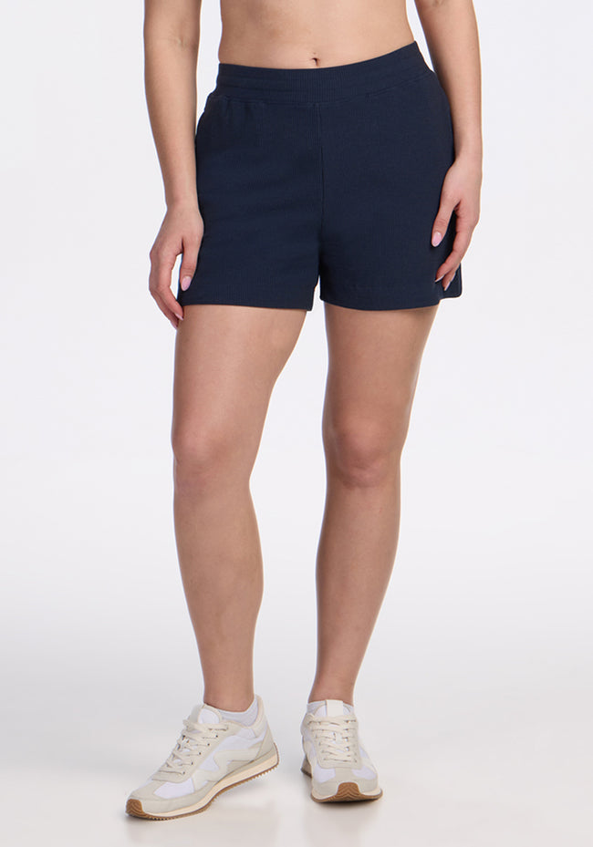 Maisey Ribbed Shorts - Deep Navy