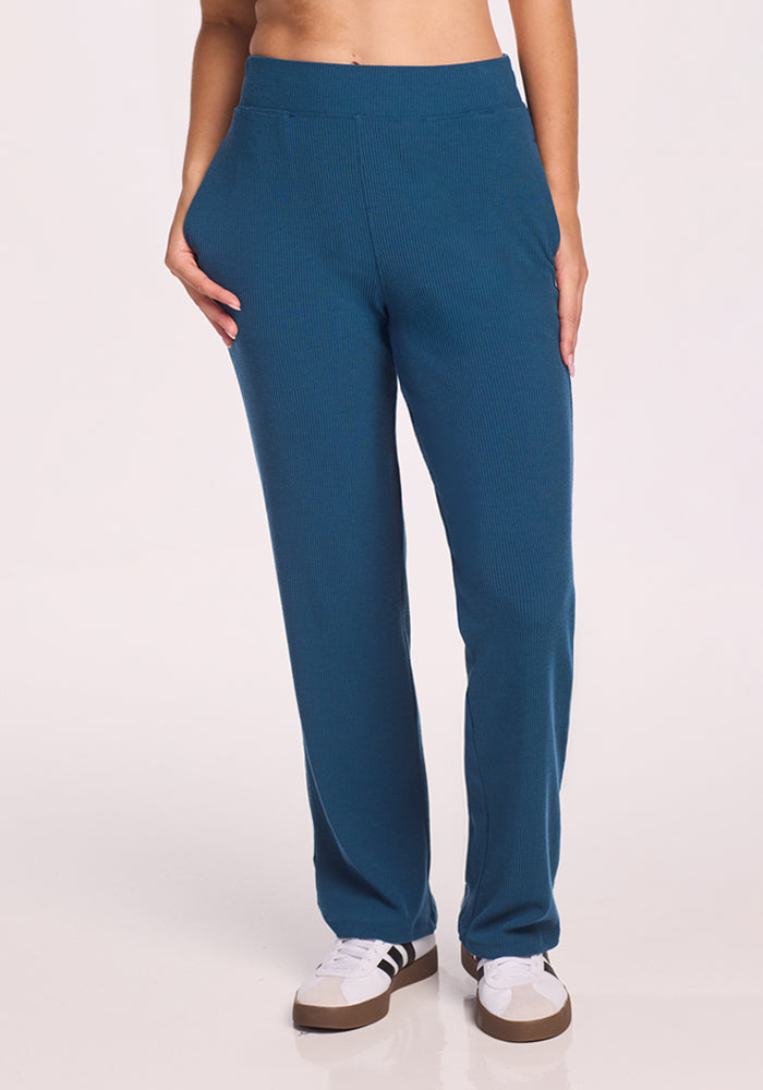 Womens Ribbed Lounge Pants -Warm & Soft Merino Wool Lounge Pants