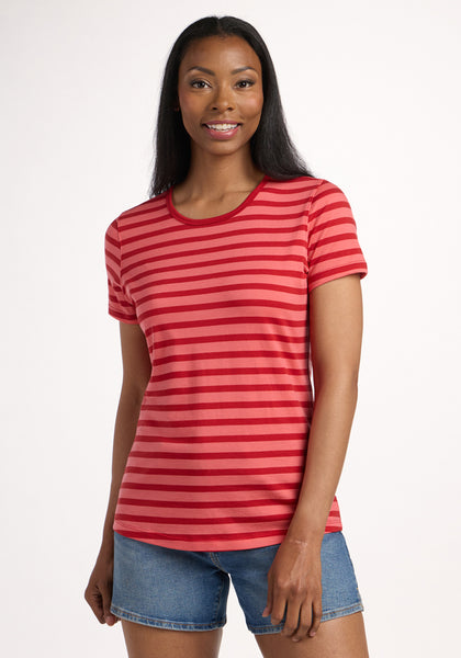 Womens Merino Wool Crew Neck Tee - Loose Fitting Breathable T