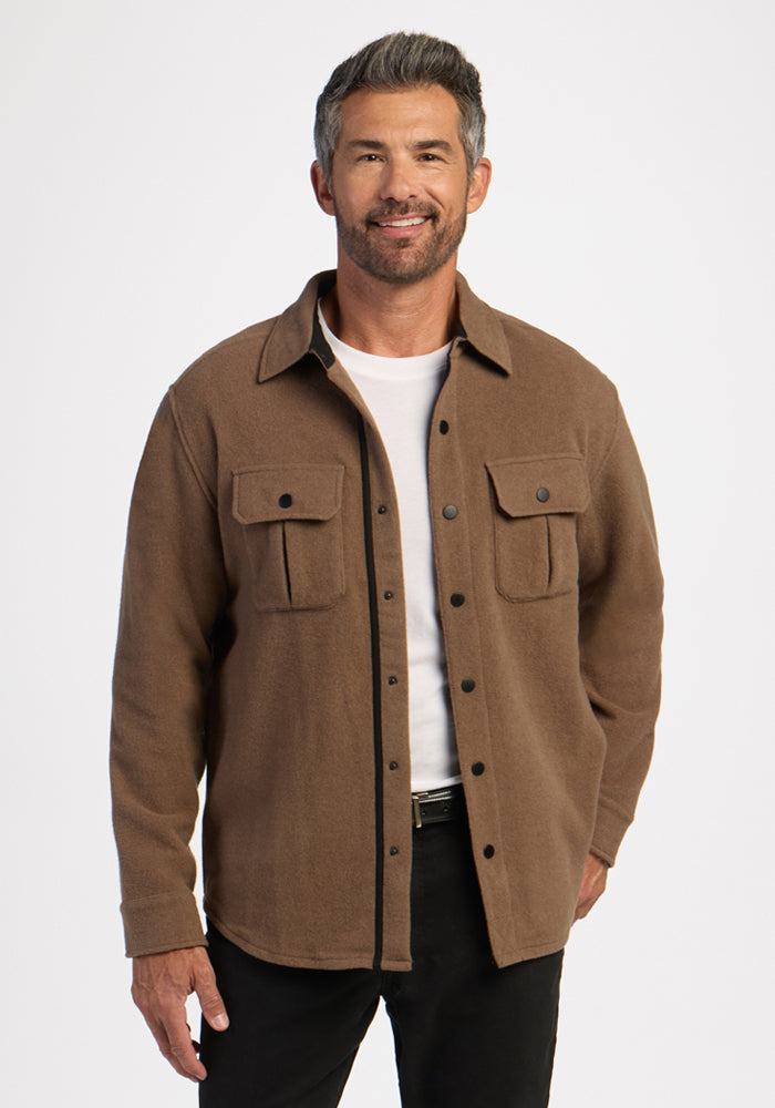 Mens Merino Wool Shirt Jac - Woolx Wilder - Free Shipping
