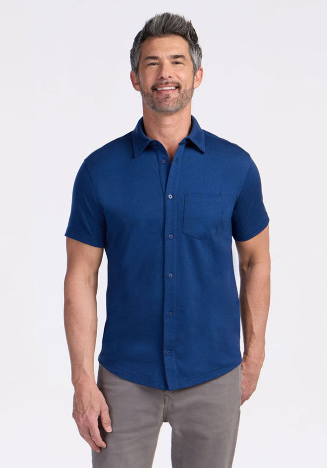 Endi Full Button Down Shirt - Estate Blue