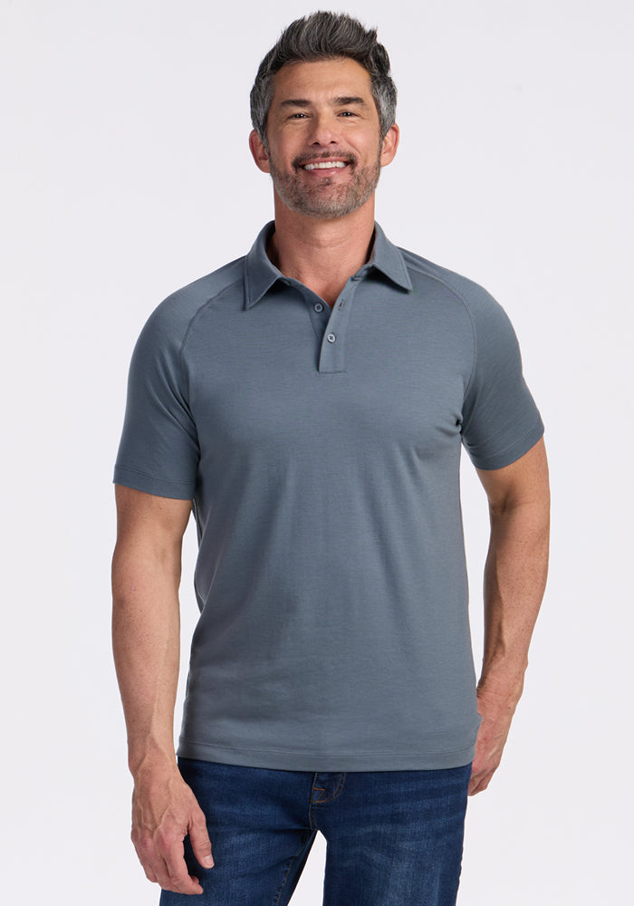 トップス SOPHNET. WASHABLE SUMMER WOOL POLO SHIRT SOPHNET.（ソフネット） ポロシャツ WASHABLE SUMMER WOOL POLO SHIRT