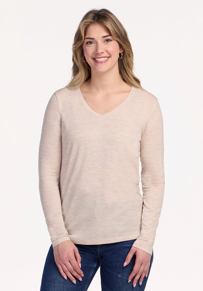 Millie Long Sleeve - Cream Heather