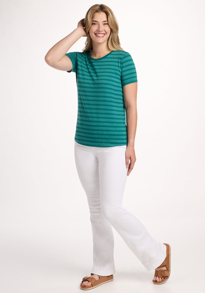 Womens Merino Wool Crew Neck Tee - Loose Fitting Breathable T