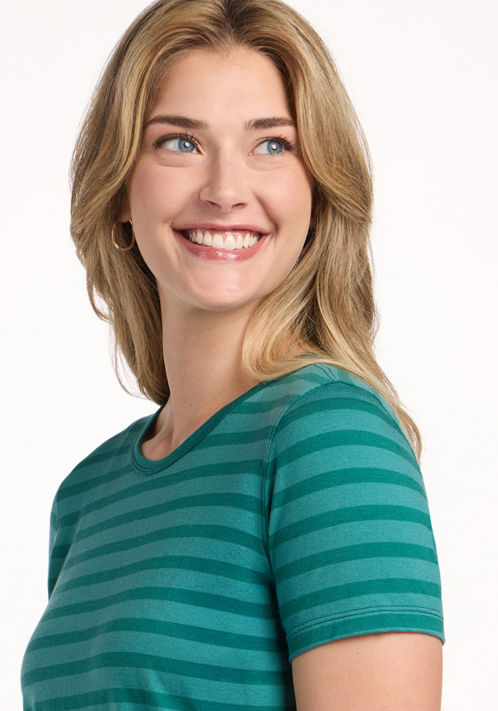 Womens Merino Wool Crew Neck Tee - Loose Fitting Breathable T