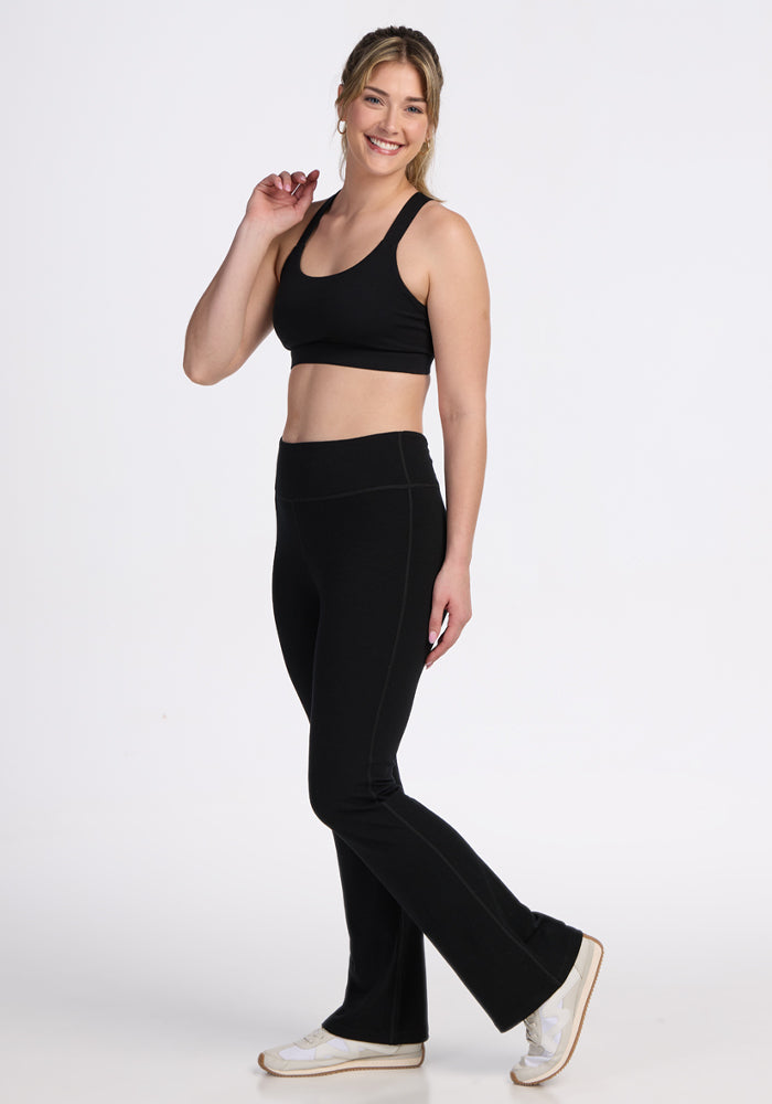 [完売品]ALLCAPO COATING LONG FLARE PANTS Morgan Flare Pants - Black – Woolx