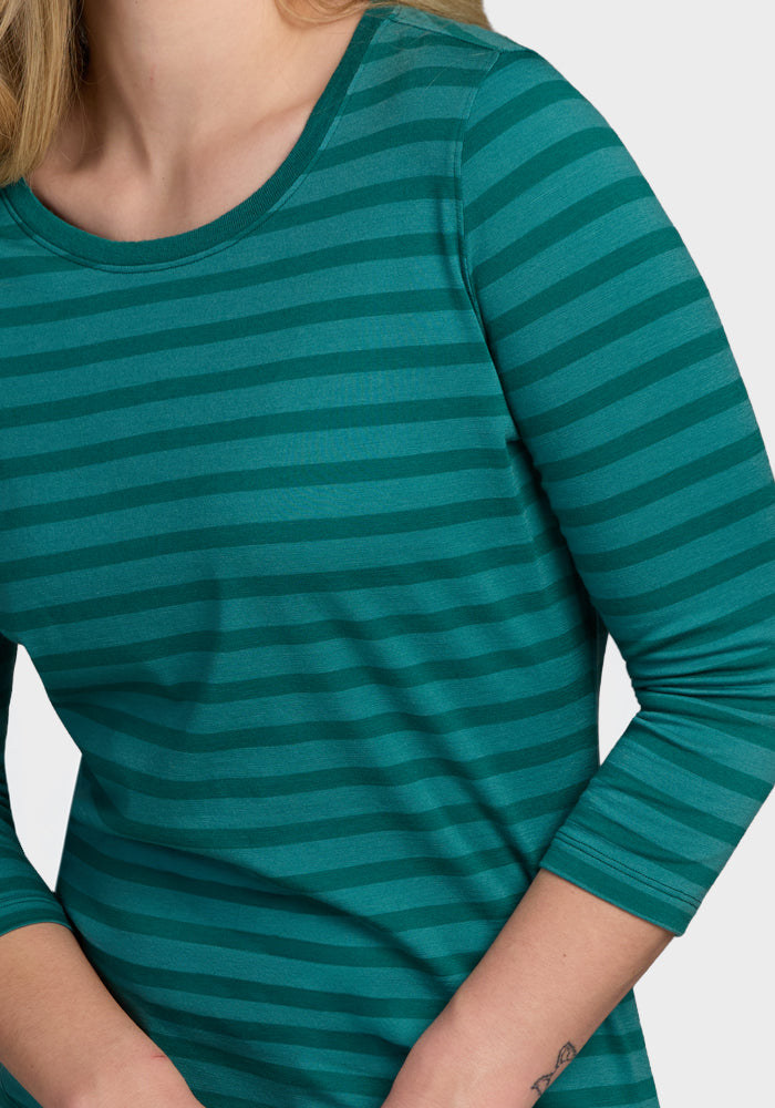 Women's Crew Neck Merino Tee with 3/4 Sleeves | Soft & Classic – Woolx