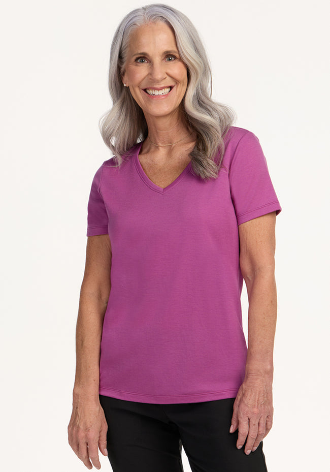 Junie V Neck - Purple Wine