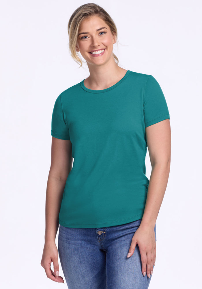Womens Merino Wool Crew Neck Tee - Loose Fitting Breathable T
