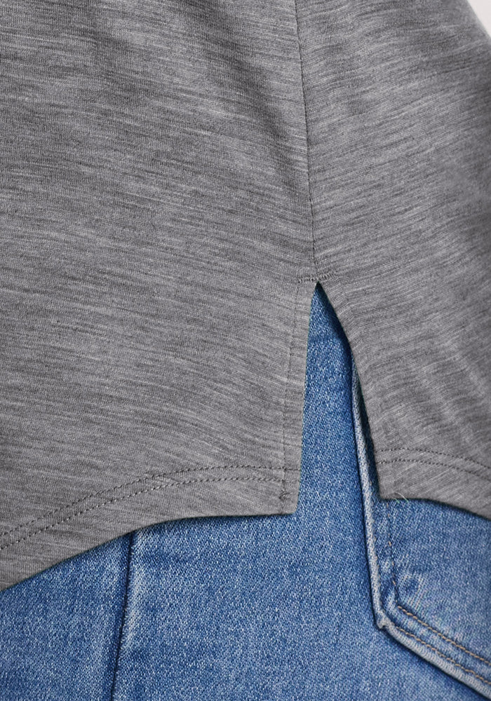 Bella Tunic Top - Graphite Heather – Woolx