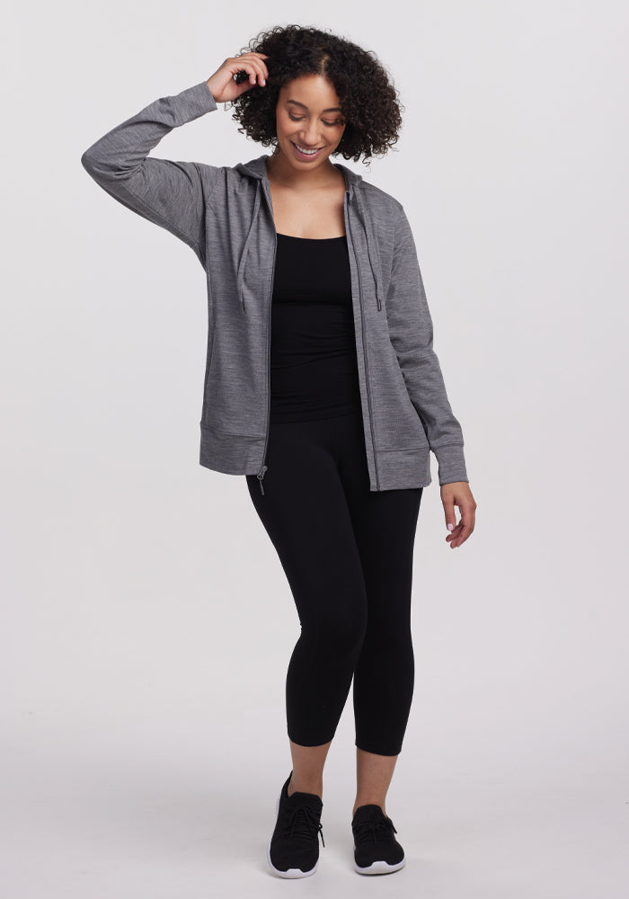 Merino Wool Lightweight Hooded Sweatshirt | Wool Travel Hoodie – Woolx
