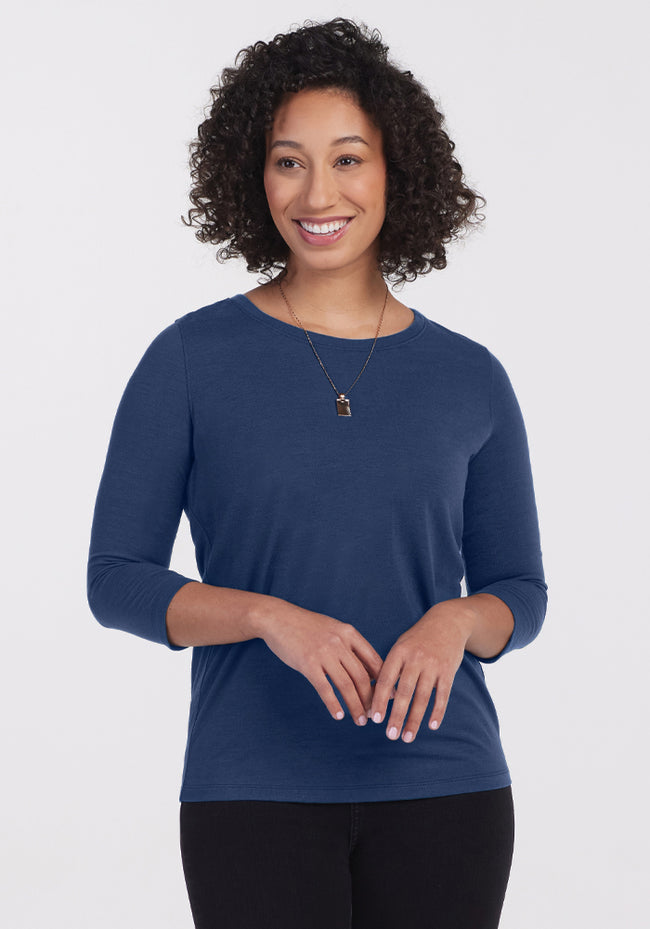 Jenny 3/4 Sleeve Crew Neck - Starry Night