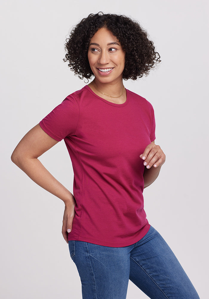 Women's Trekking & Travel Merino Wool T-Shirt - TRAVEL 500 FORCLAZ