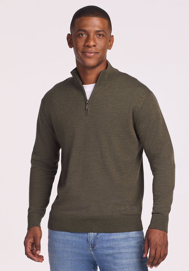 Enzo Quarter Zip - Pine Needle