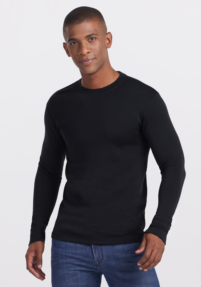 Heavyweight Mens Merino Wool Base Layer Top - Woolx Glacier