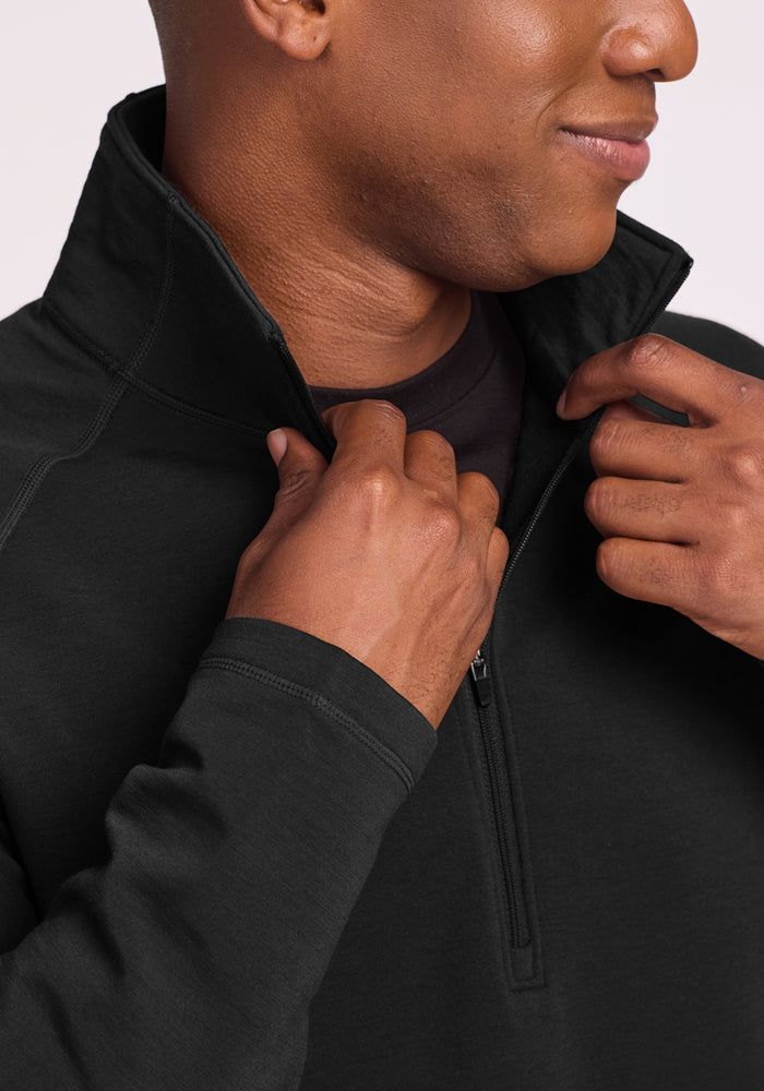 Blizzard 1/4 Zip - Black – Woolx
