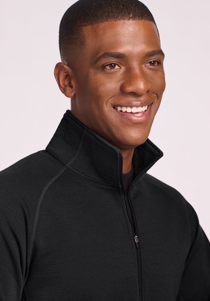 Blizzard 1/4 Zip - Black – Woolx