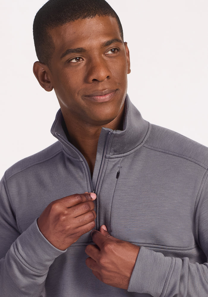 Men's Merino Fleece Pullover – Cozy 1/4 Zip for Ultimate Warmth