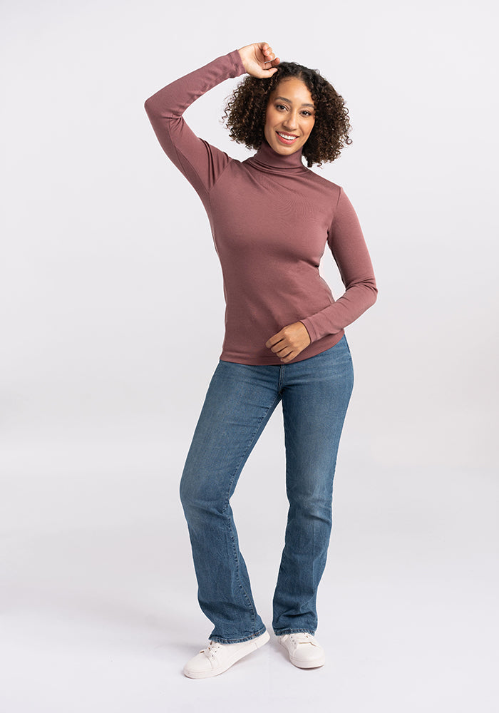 Turtleneck high waisted jeans hotsell