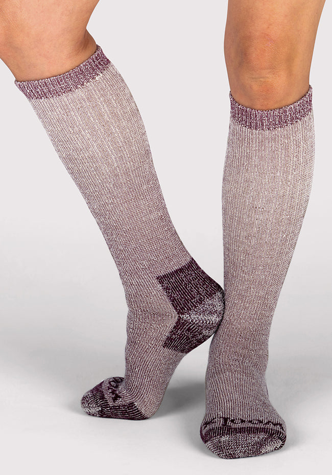 Womens Extreme Over The Calf Socks - Windsor Wine