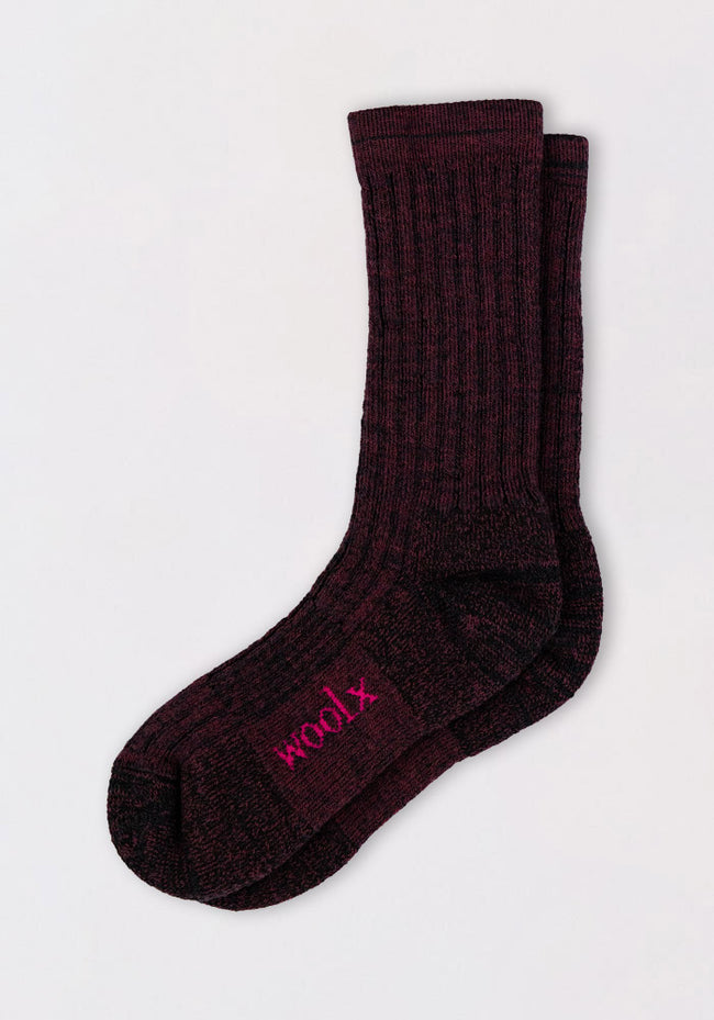 Womens Joey Crew Socks - Warm Violet