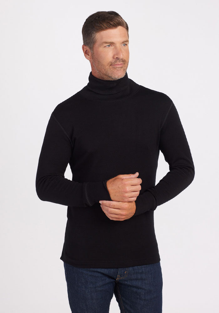 Mens Merino Wool Turtleneck - Base Layer Turtleneck – Woolx