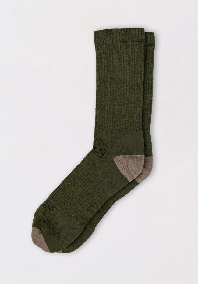 Mens Core Crew Socks - Winter Moss