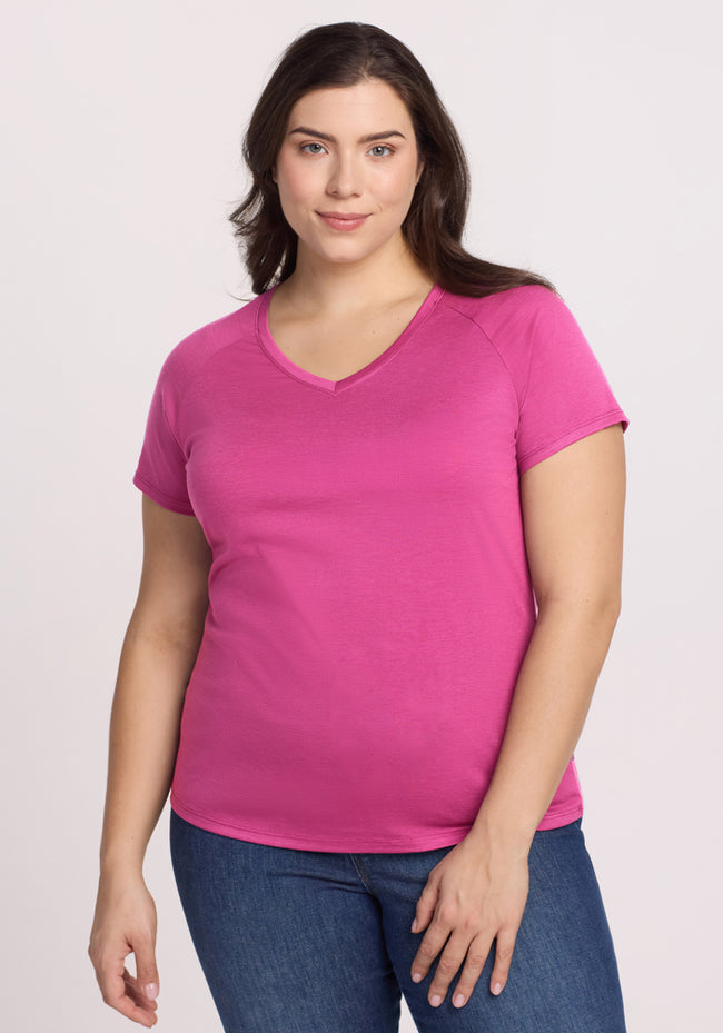 Mia V Neck - Blushing Violet