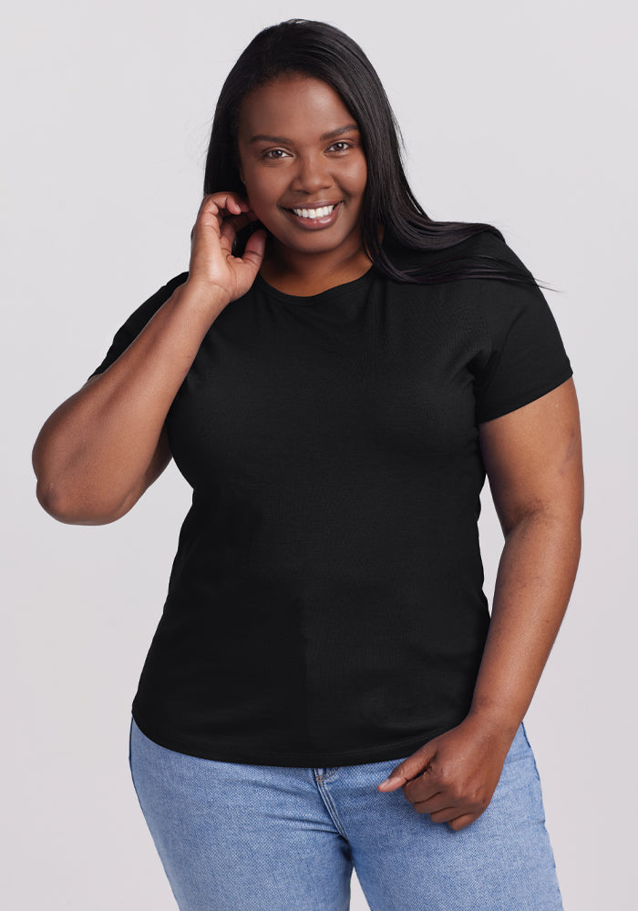 Womens Merino Wool Crew Neck Tee - Loose Fitting Breathable T