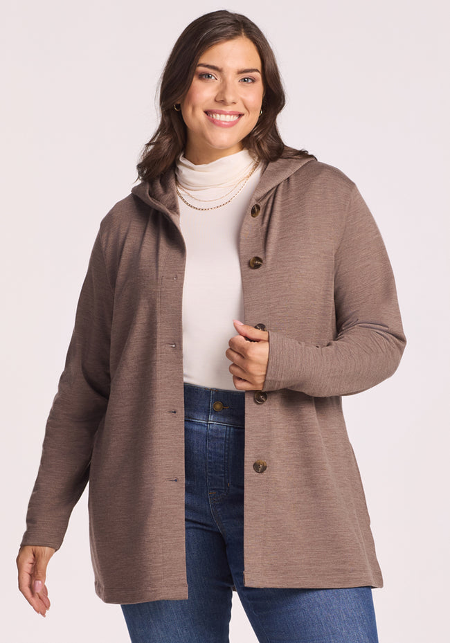 Edna Hooded Cardigan - Simply Taupe