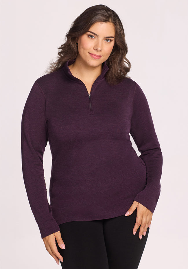 Brooke 1/4 Zip - Deep Plum