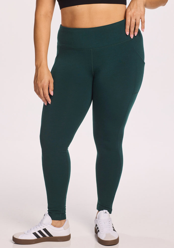 Warmest Merino Leggings with Pockets | Merino Wool Cold Weather