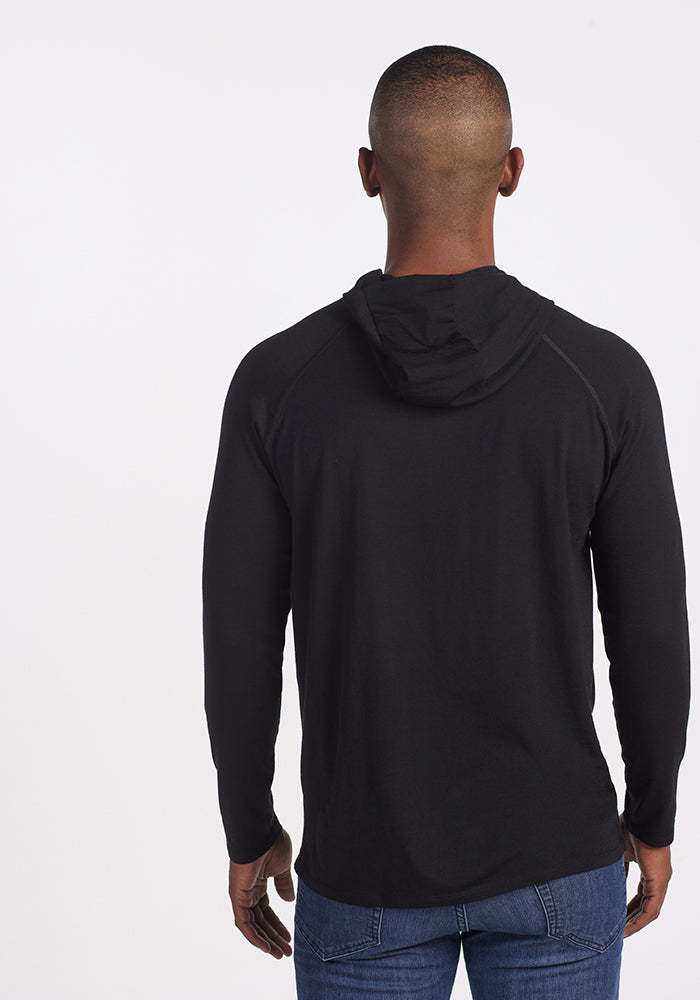 Men s Base Camp Hoodie Lightweight Merino Wool Hooded Sweatshirt Woolx